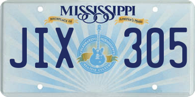 MS license plate JIX305
