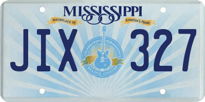 MS license plate JIX327