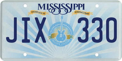 MS license plate JIX330