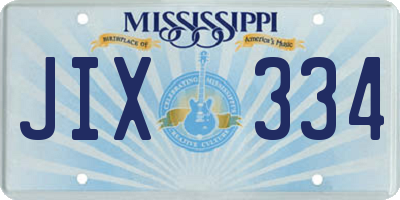 MS license plate JIX334