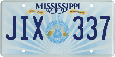 MS license plate JIX337
