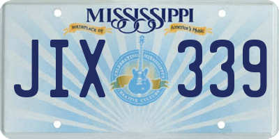 MS license plate JIX339