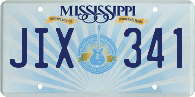MS license plate JIX341