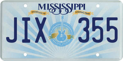 MS license plate JIX355
