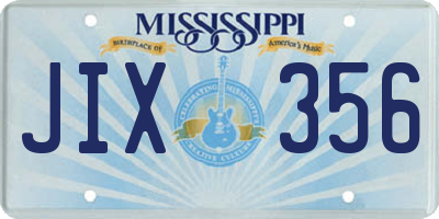 MS license plate JIX356