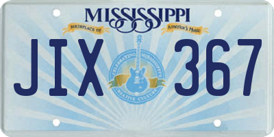 MS license plate JIX367