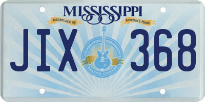 MS license plate JIX368