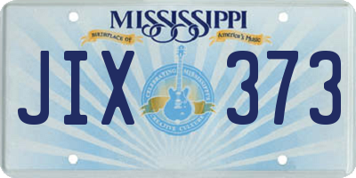 MS license plate JIX373
