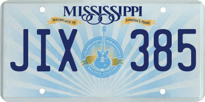 MS license plate JIX385