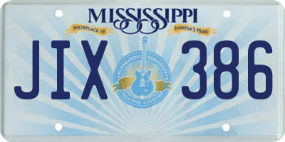MS license plate JIX386