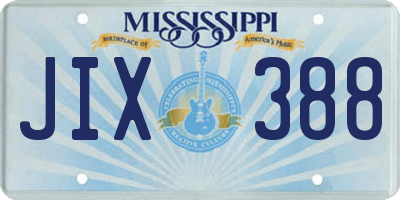 MS license plate JIX388
