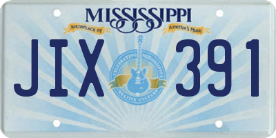 MS license plate JIX391