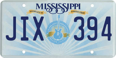 MS license plate JIX394