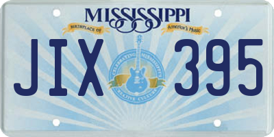 MS license plate JIX395