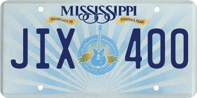 MS license plate JIX400