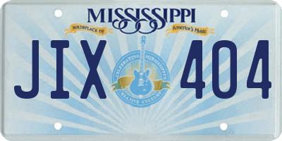 MS license plate JIX404