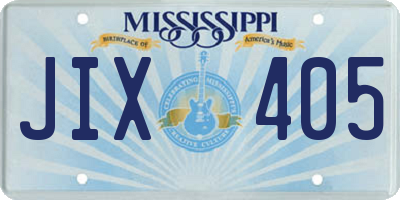 MS license plate JIX405