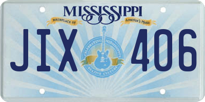 MS license plate JIX406