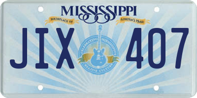 MS license plate JIX407