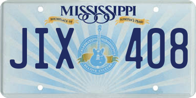 MS license plate JIX408