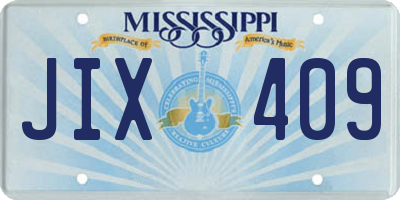 MS license plate JIX409