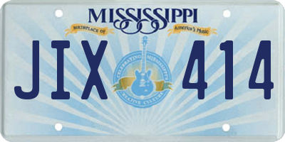 MS license plate JIX414