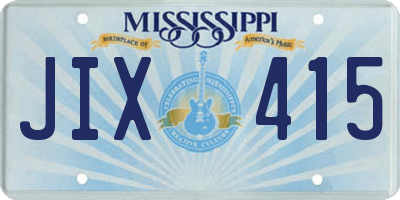 MS license plate JIX415