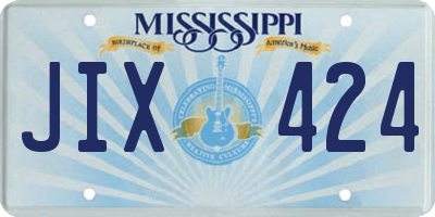 MS license plate JIX424