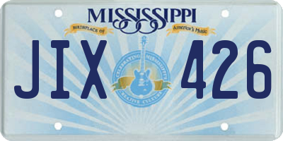 MS license plate JIX426