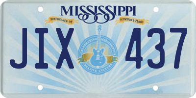 MS license plate JIX437