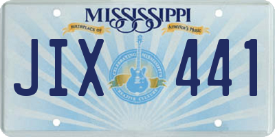 MS license plate JIX441