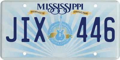 MS license plate JIX446