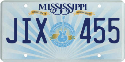 MS license plate JIX455