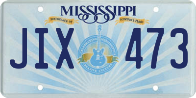 MS license plate JIX473