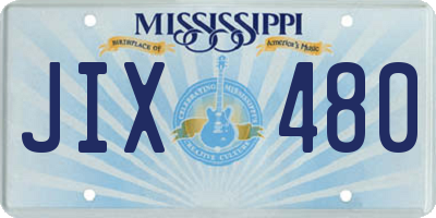 MS license plate JIX480