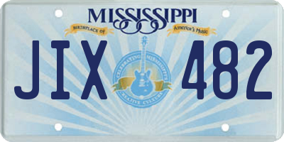 MS license plate JIX482