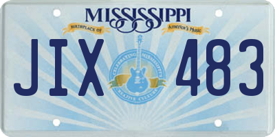 MS license plate JIX483