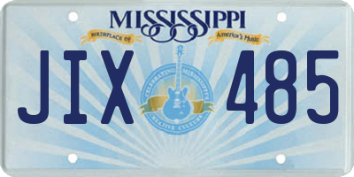 MS license plate JIX485