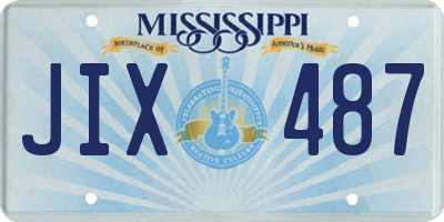 MS license plate JIX487