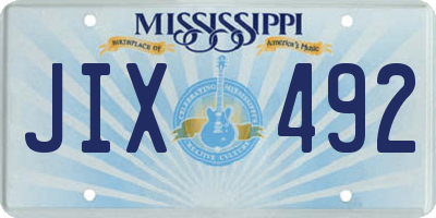 MS license plate JIX492