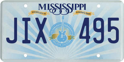 MS license plate JIX495