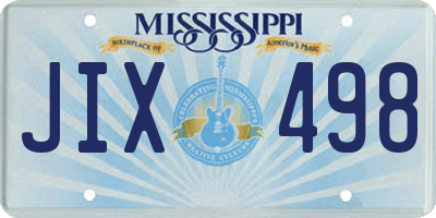 MS license plate JIX498
