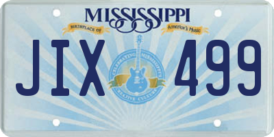 MS license plate JIX499