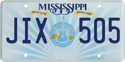 MS license plate JIX505