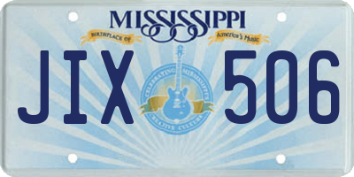MS license plate JIX506