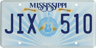 MS license plate JIX510
