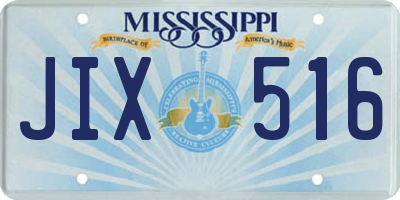 MS license plate JIX516