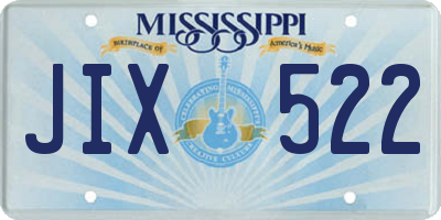 MS license plate JIX522