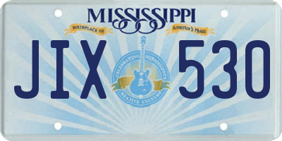 MS license plate JIX530