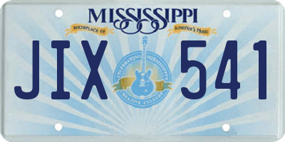 MS license plate JIX541